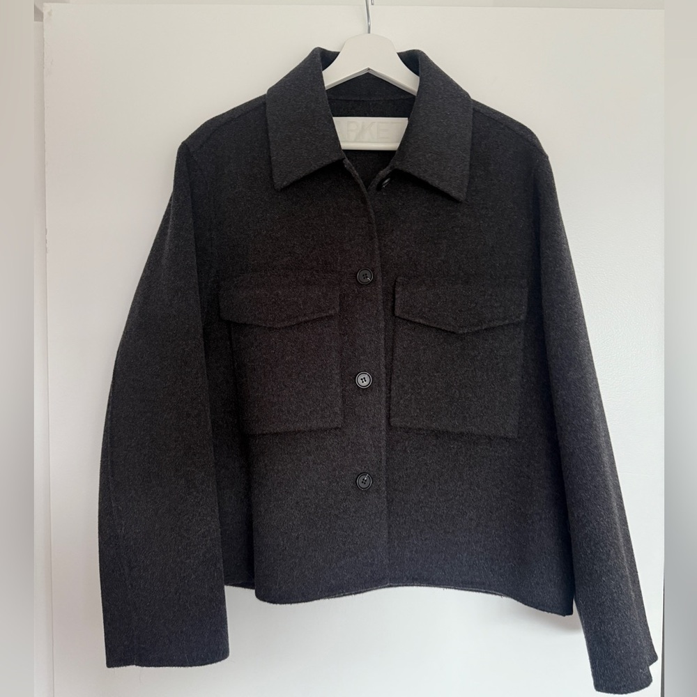 Arket Charcoal Grey Utility Wool Jacket
